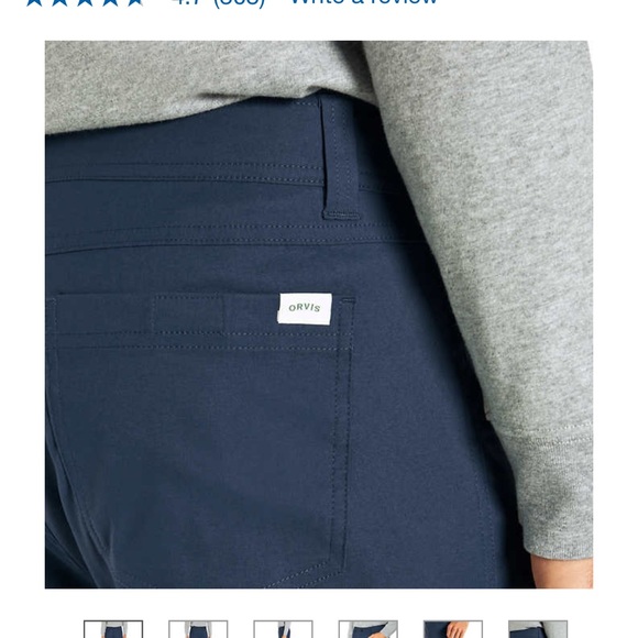 NWT Orvis Men’s Fleece Lined Pant, 38x29 - Picture 5 of 5